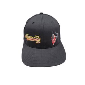 El Diablo Men's Snapback Baseball Hat Cap Black M/L Richardson Pro 212